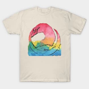 Pansexual Watercolour Swan | Pride Bird T-Shirt